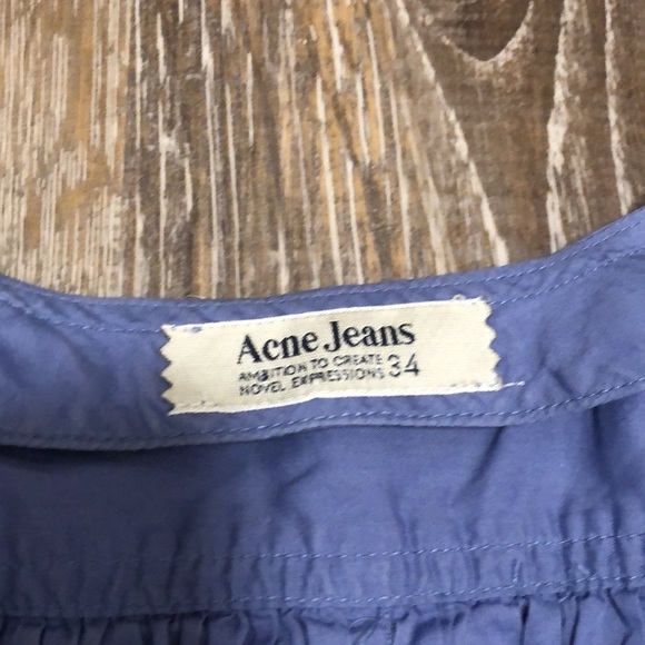 Acne Empire Waist Bohemian Peasant Blouse 34 - Picture 2 of 5